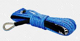 Aayu 653981942182 50ft Synthetic Winch Rope With Protective Sleeves For Atv Utv Suv - 1/4 Inch Bl