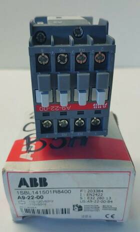 Abb 1sbl141501r8400 Auxiliary Control Relay A9-22-00 110-120v 50-60hz