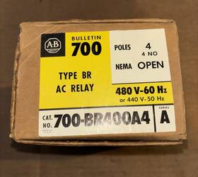 Allen Bradley 700br400a4 700-br400a4 Ac Relay 4 N.o. Poles 480 Vac Coil New Old Stock