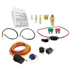 Blackhorse-racing 940981467598 Dual Cooling Fan Wiring Install Kit 185 Degree On 165 Off Engine Thermost