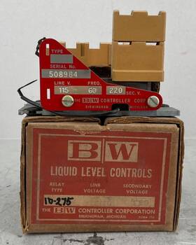 508984 Bw 10-275 Liquid Level Controls Relay 115v 60freq Sec 220v