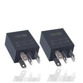 Carleef Qi-1502 2pcs 4 Pin 30a 12v Relay For Car - Heavy Duty Starter Multi Purpose U