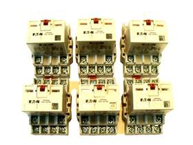 D7pf4aa Eaton Cutler Hammer D7pa4 6 Relays And Bases 120vac Coil 4pdt 2220