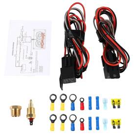 Fs-001 Hohuije Dual Electric Fan Relay Kit With Thermostat - 40 Amp 4 Pin Waterproof Automot