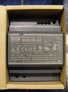 Hdr-100-48n Mean Well New In Box 100-240vac In/ 48vdc Out Free Shipping