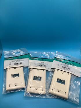 Panduit Cfpl2iw Lot Of 3 Mini Com Faceplate Single Gang New