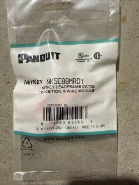 Panduit Nk5e88mrdy New Lot 46 Netkey Leadframe Cat5e 8 Position Wire Module