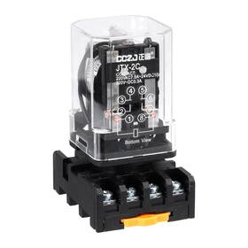 Peroup 632702153175 Mk2p-i Dpdt Power Relay Dc 24v 8 Pin With Socket Base 2no 2nc Jtx-2c