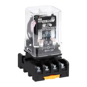 Peroup 632702153465 Mk2p-i Dpdt Power Relay Ac 24v 8 Pin With Socket Base 2no 2nc Jtx-2c