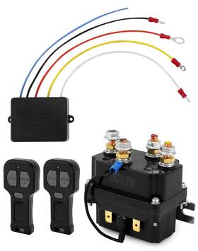 Qs10384 Qwork Wireless Winch Remote Control Kit 12v 250a Solenoid Relay Contactor