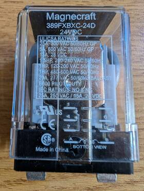 389fxbxc-120a Schneider Electric Magnecraft Non-latching Power Relay Dpdt 120vac