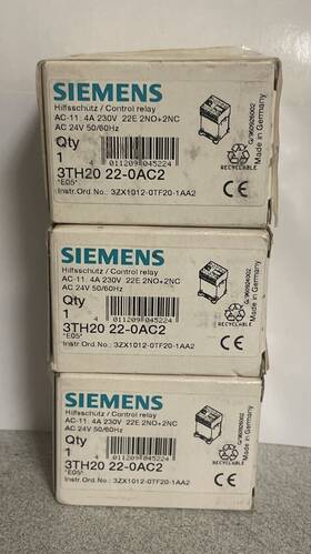 3th20220ac2 Siemens Lot Of 3 New 3th20 22-0ac2 Control Relay
