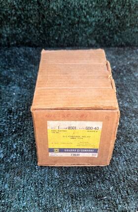 Square D Ga0-40 Dc Control Relay 8501 Gd0-40 Ser. B 115 Volt Coil 4 N.o Contacts Gao