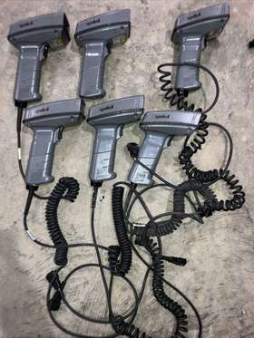 Ls-3200-1300a Symbol Ls3200i300a Lot Of 6 Technologies Barcode Scanner With Cables