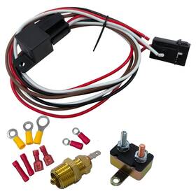 Uoteechy Utca0028a0128 Electric Fan Wiring Install Kit With Thermostat 40a Relay 185 F 74381147822