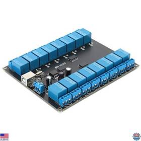 Mtlavishnessrfvzm3g9wp Visit The Mtlavishness Store 16-channel Usb Relay Switch Board - Opto-isolated 9-36v 10a/250v For Automation