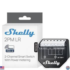 Visit The Shelly Store 3800238070946 Wave 2pm Us Lr Ul Z-wave Long Range Smart Switch Relay 2-channel 16 A