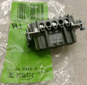 70.400.0340.0 Wieland Bamberg Connector Female 70.400.0340 660v 16a 600v Wz4 #321y