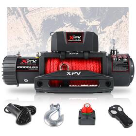 Xpv Auto Usam-xpvew007 Winch 10000 Lb. Electric Truck Waterproof Ip67 Syn