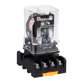 Zaplyte 632702153137 Mk2p-i Dpdt Power Relay Ac 110v 8 Pin With Socket Base 2no 2nc Jtx-2c