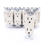 Leviton 5325-A Almond Decora 15A Receptacle Duplex Wall Power Outlet 5-15R 10PCS. Fixed Price $18.99.