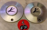 Set Of 2 Kmc (prime) 6-1/4" Aluminum Mag Wheel Center Caps Normal Scuffs.. Fixed Price $84.90.