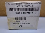 New Old Stock RM06D 422-024 Advance Controls Relay 24VDC Coil W350. Fixed Price $24.00.