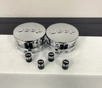 Jeep Chrome Wheel Center Caps & Valve 64MM Fits Wrangler Cherokee 8PC. Fixed Price $24.95.