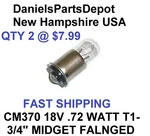 X2 Alcoswitch 18V .72 Watt CM370 3/4" Midget Flanged Bulb Lamp Socket 164T. Fixed Price $7.99.