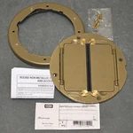 Hubbell Floor Box Plate Cover S1TFCBRS, Round, 2 Gang, Brass, Tile Flange, Gold. Fixed Price $129.95.