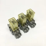 Lot Of 3 Idec RH2B-U Ice Cube Control Relay 24VDC Coil, Dpdt 10A 240VAC W/socket. Fixed Price $36.00.