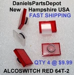 X4 Alcoswitch 64T-2 Red Lens For 164TL & Socket 164TZ Indicator Lamp. Fixed Price $9.99.