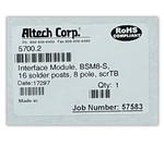 Altech Corp BSM8-S Interface Module 16 Solder Post Pole Scrtb Din Rail Mount. Fixed Price $40.00.