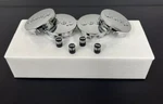 Jeep Chrome Wheel Center Caps & Valve 64MM Fits Wrangler Cherokee 8PC. Fixed Price $21.95.