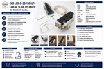 Ckd LCG-Q-20-150-UP4 Linear Slide Cylinder W/ Sensor Cable. Fixed Price $144.00.