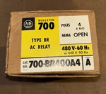 Allen Bradley 700-BR400A4 Relay N.o. Poles 480 Vac Coil New Old Stock. Fixed Price $49.99.