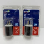 Leviton 5266-C Straight Blade Plug 15A 125V 2P3W Nema 5-15P New Old Stock. Fixed Price $19.99.