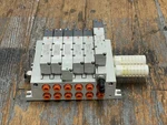 Smc Solenoid Valves 5-VQ4100-5 & 1-VQ4400-5 With 6 Manifold Block. Fixed Price $120.00.