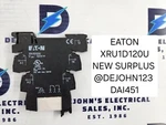 Eaton XRU1D120U Standard Terminal Block Relay, 6A, 120VAC, 110VDC, New Surplus. Fixed Price $16.00.