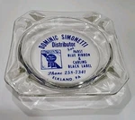 Vintage Ashtray Dominic Simonetti Distributor For Past Blue Ribbon & Carling. Fixed Price $10.39.