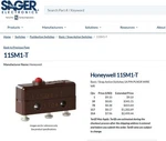 New * 10/LOT Honeywell 11SM1-T Micro Switch 250 Vac 5A Pin Plunger Actuator. Fixed Price $44.00.