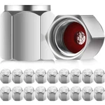 20 Pcs Silver Aluminum Tire Valve Stem Caps Hexagon Dust Covers Car Bike Set. Fixed Price $11.99.