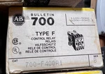 Allen Bradley 700-F400A1 Control Relay, 10 Amp, 120VAC Coil, 4NO, 4-POLE, Type. Fixed Price $52.49.