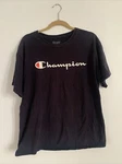 Men Large T-shirt Short Sleeve Round Neck Champion Navy Blue. Fixed Price $8.00.