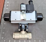 Omal / Ago - Aluminum Spring Return Pneumatic Actuator Ball Valve New A3B1. Fixed Price $159.00.